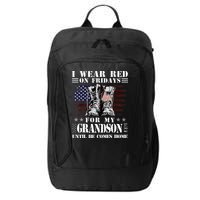 I Wear Red On Fridays For My GRANDSON Until He Comes Home City Backpack