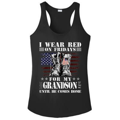 I Wear Red On Fridays For My GRANDSON Until He Comes Home Ladies PosiCharge Competitor Racerback Tank