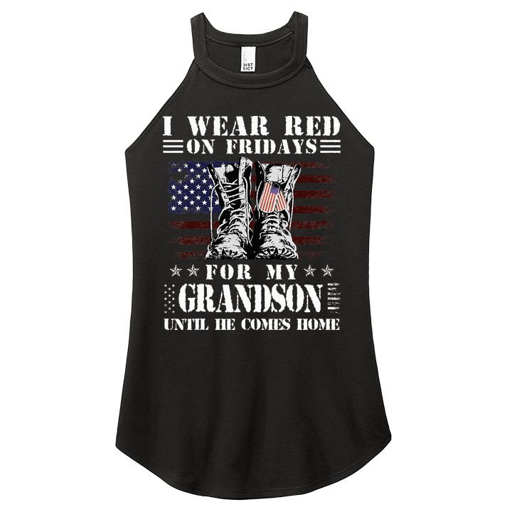 I Wear Red On Fridays For My GRANDSON Until He Comes Home Women's Perfect Tri Rocker Tank
