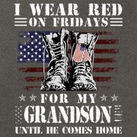 I Wear Red On Fridays For My GRANDSON Until He Comes Home Cotton Canvas Backpack
