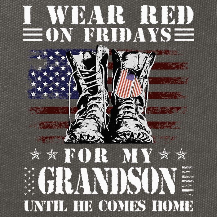 I Wear Red On Fridays For My GRANDSON Until He Comes Home Cotton Canvas Backpack