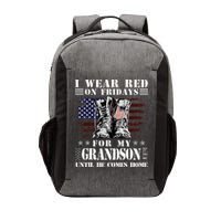 I Wear Red On Fridays For My GRANDSON Until He Comes Home Vector Backpack