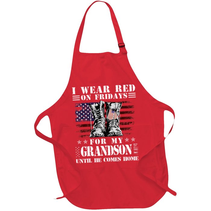 I Wear Red On Fridays For My GRANDSON Until He Comes Home Apron