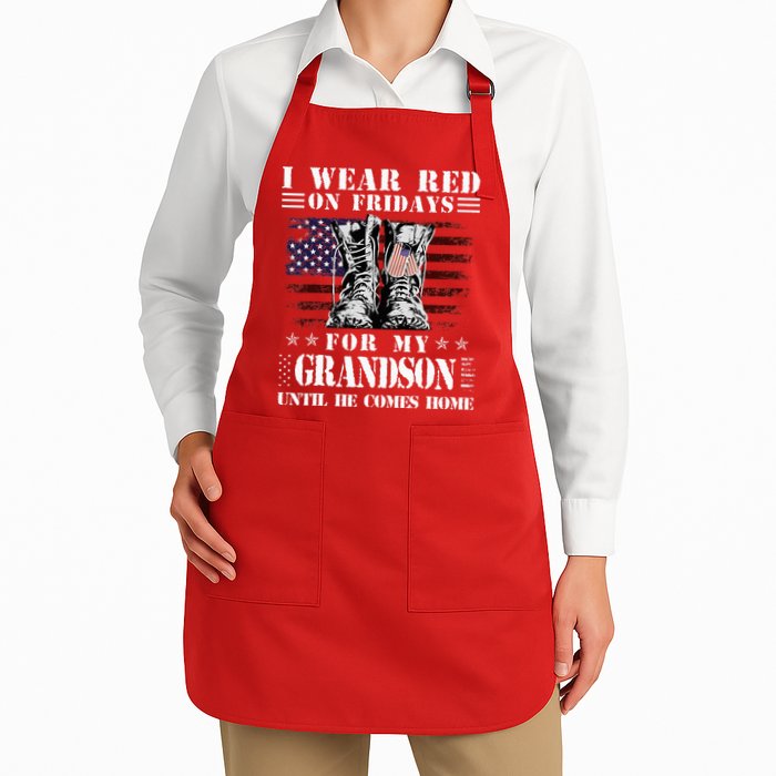 I Wear Red On Fridays For My GRANDSON Until He Comes Home Apron