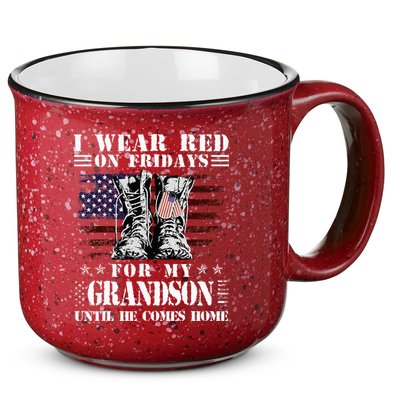 I Wear Red On Fridays For My GRANDSON Until He Comes Home 15oz Campfire Ceramic Mug