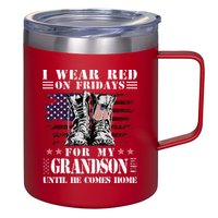 I Wear Red On Fridays For My GRANDSON Until He Comes Home 12oz Stainless Steel Coffee Mug