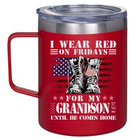 I Wear Red On Fridays For My GRANDSON Until He Comes Home 12oz Stainless Steel Coffee Mug