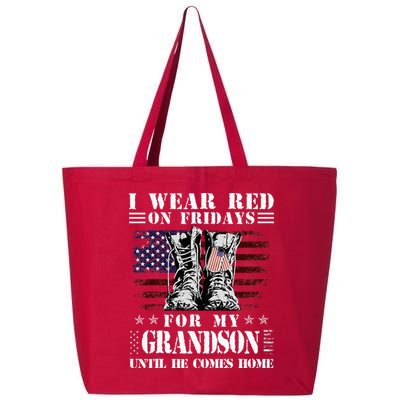 I Wear Red On Fridays For My GRANDSON Until He Comes Home 25L Jumbo Tote