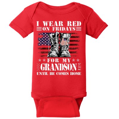 I Wear Red On Fridays For My GRANDSON Until He Comes Home Baby Bodysuit
