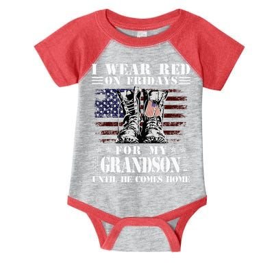 I Wear Red On Fridays For My GRANDSON Until He Comes Home Infant Baby Jersey Bodysuit