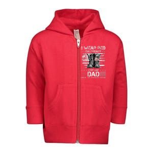 I wear red on friday for my dad combat boots veteran day Toddler Zip Fleece Hoodie