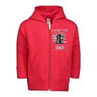 I wear red on friday for my dad combat boots veteran day Toddler Zip Fleece Hoodie