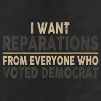I Want Reparations From Everyone Who Voted Democrat 7 Panel Mesh Trucker Snapback Hat