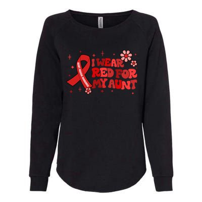 I Wear Red For My Aunt Heart Disease Awareness Funny Gift Womens California Wash Sweatshirt