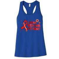 I Wear Red For My Aunt Heart Disease Awareness Funny Gift Women's Racerback Tank