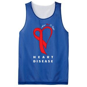 I Wear Red To Fight Heart Disease Awareness Chd Funny Gift Ribbon Gift Mesh Reversible Basketball Jersey Tank