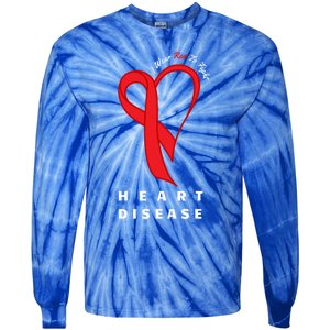 I Wear Red To Fight Heart Disease Awareness Chd Funny Gift Ribbon Gift Tie-Dye Long Sleeve Shirt