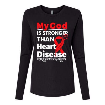 I Wear Red To Fight Heart Disease Awareness Month Gift Womens Cotton Relaxed Long Sleeve T-Shirt