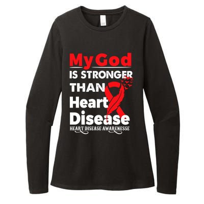 I Wear Red To Fight Heart Disease Awareness Month Gift Womens CVC Long Sleeve Shirt