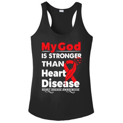 I Wear Red To Fight Heart Disease Awareness Month Gift Ladies PosiCharge Competitor Racerback Tank