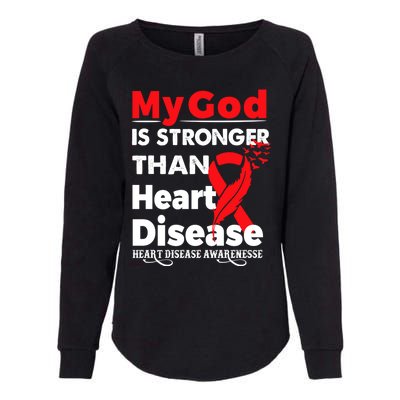 I Wear Red To Fight Heart Disease Awareness Month Gift Womens California Wash Sweatshirt