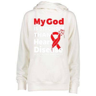 I Wear Red To Fight Heart Disease Awareness Month Gift Womens Funnel Neck Pullover Hood