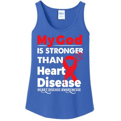 I Wear Red To Fight Heart Disease Awareness Month Gift Ladies Essential Tank