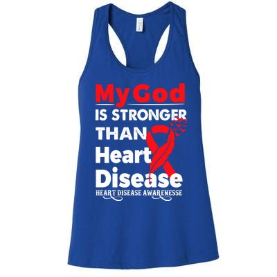 I Wear Red To Fight Heart Disease Awareness Month Gift Women's Racerback Tank