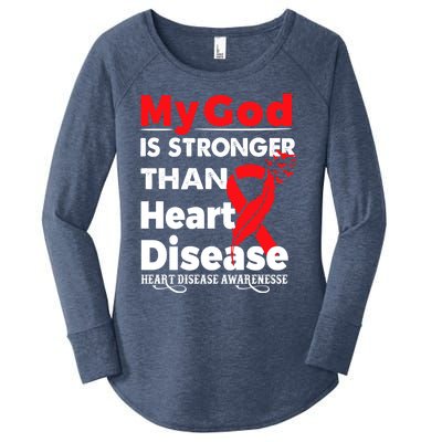 I Wear Red To Fight Heart Disease Awareness Month Gift Women's Perfect Tri Tunic Long Sleeve Shirt