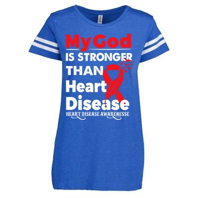 I Wear Red To Fight Heart Disease Awareness Month Gift Enza Ladies Jersey Football T-Shirt