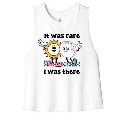 It Was Rare I Was There Solar Eclipse Women's Racerback Cropped Tank