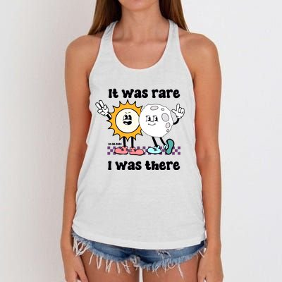 It Was Rare I Was There Solar Eclipse Women's Knotted Racerback Tank