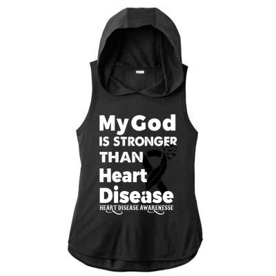 I Wear Red To Fight Heart Disease Awareness Month Cool Gift Ladies PosiCharge Tri-Blend Wicking Draft Hoodie Tank