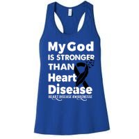 I Wear Red To Fight Heart Disease Awareness Month Cool Gift Women's Racerback Tank