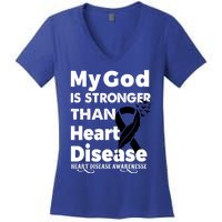 I Wear Red To Fight Heart Disease Awareness Month Cool Gift Women's V-Neck T-Shirt