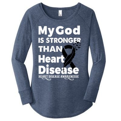 I Wear Red To Fight Heart Disease Awareness Month Cool Gift Women's Perfect Tri Tunic Long Sleeve Shirt