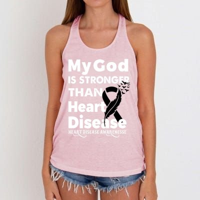 I Wear Red To Fight Heart Disease Awareness Month Cool Gift Women's Knotted Racerback Tank