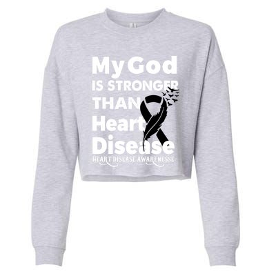 I Wear Red To Fight Heart Disease Awareness Month Cool Gift Cropped Pullover Crew