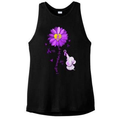 I Will Remember For You Elephant Alzheimers Awareness Ladies PosiCharge Tri-Blend Wicking Tank