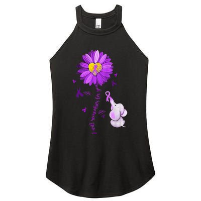 I Will Remember For You Elephant Alzheimers Awareness Women's Perfect Tri Rocker Tank