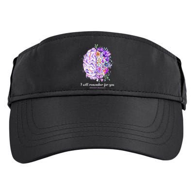 I Will Remember For You Brain AlzheimerS Awareness Adult Drive Performance Visor