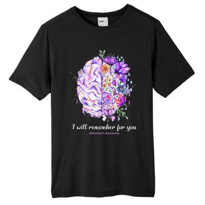 I Will Remember For You Brain AlzheimerS Awareness Tall Fusion ChromaSoft Performance T-Shirt