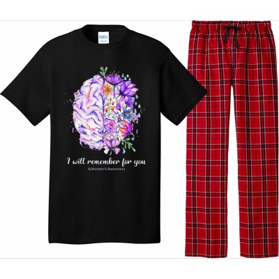 I Will Remember For You Brain AlzheimerS Awareness Pajama Set