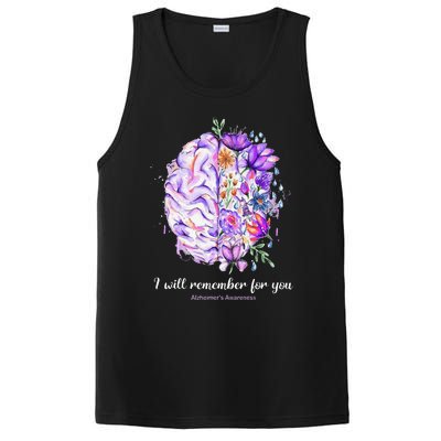 I Will Remember For You Brain AlzheimerS Awareness PosiCharge Competitor Tank