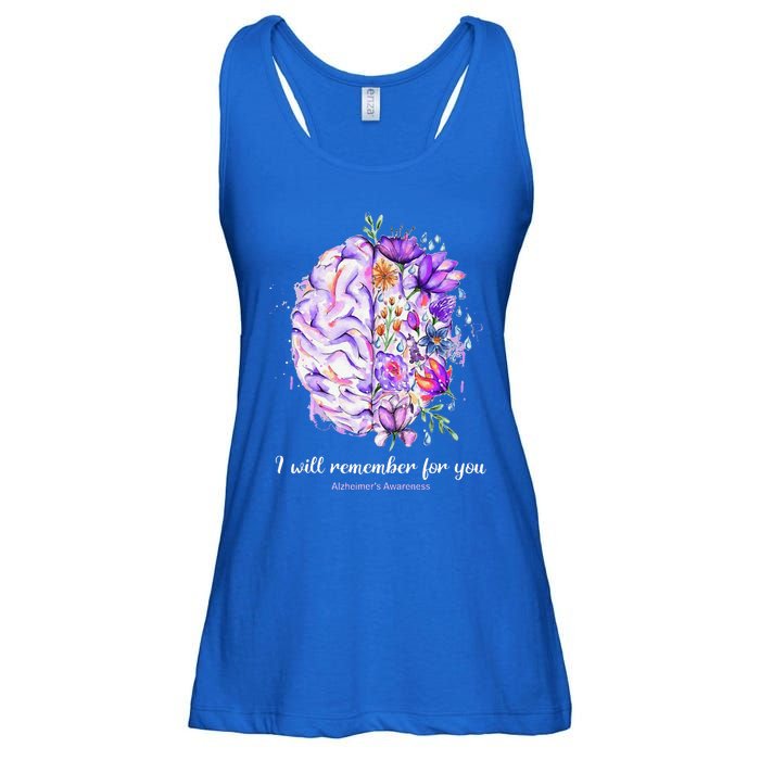 I Will Remember For You Brain AlzheimerS Awareness Ladies Essential Flowy Tank