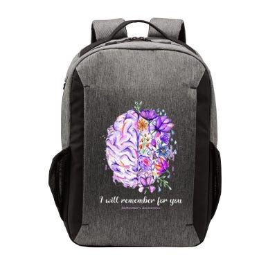 I Will Remember For You Brain AlzheimerS Awareness Vector Backpack