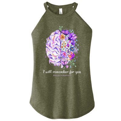 I Will Remember For You Brain AlzheimerS Awareness Women's Perfect Tri Rocker Tank