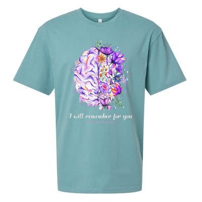 I Will Remember For You Brain AlzheimerS Awareness Sueded Cloud Jersey T-Shirt