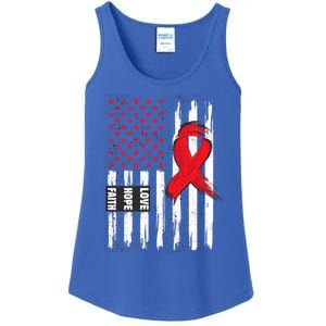 I Wear Red To Fight Heart Disease Awareness Month Gift Ladies Essential Tank