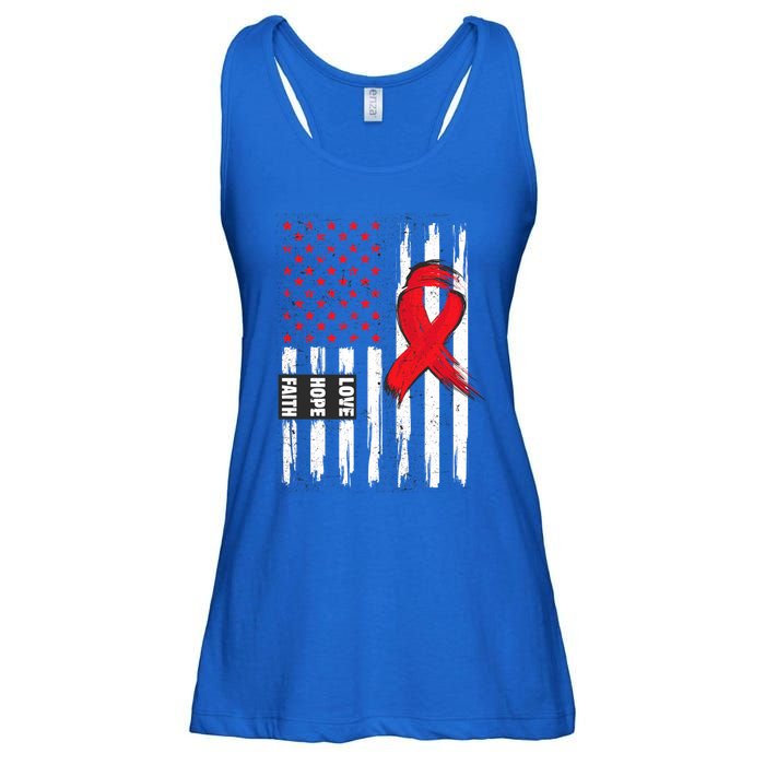 I Wear Red To Fight Heart Disease Awareness Month Gift Ladies Essential Flowy Tank